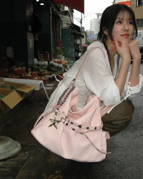 [YEOMIM] Soft Cargo Bag (Baby Pink) / [×윤비누] soft cargo bag (baby pink)