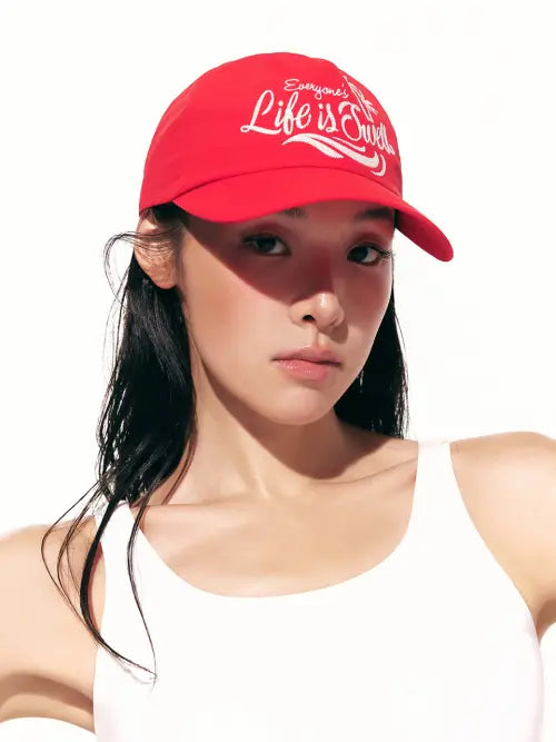 [BARREL] SURF NYLON BALL CAP RED / 서프 나일론 볼캡 레드 (B6SUACP001RED)