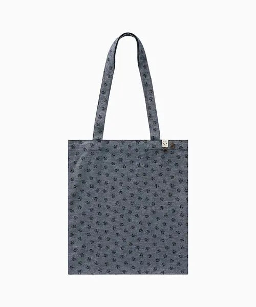[OHESHIO] FLORAL COTTON ECO BAG, BLUE