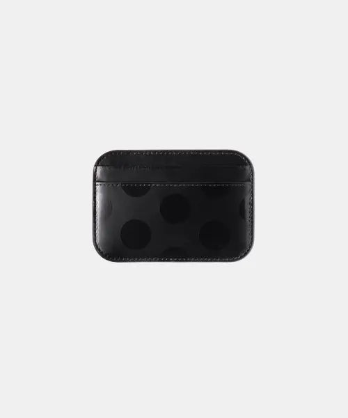 [MUSINSA STANDARD WOMAN] WOMENS POLKA DOT ROUNDED CARD HOLDER / 우먼즈 폴카 도트 라운디드 카드 지갑 [블랙]