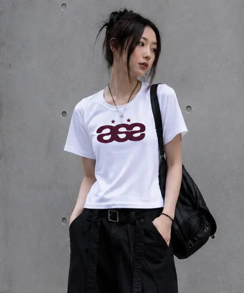 [PEID] PD Ase Slim Fit Short Sleeve T-Shirt White / PD ase 슬림핏 반팔티 화이트