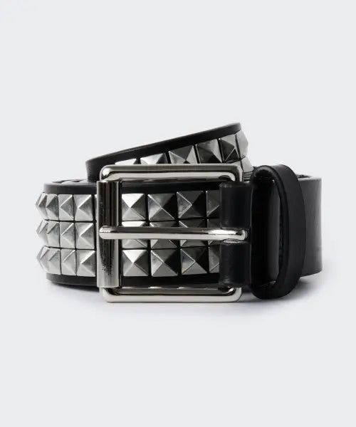 [MUSINSA STANDARD WOMAN] Women's Synthetic Leather Square Stud Belt_30mm / 우먼즈 신세틱 레더 스퀘어 스터드 벨트_30mm
