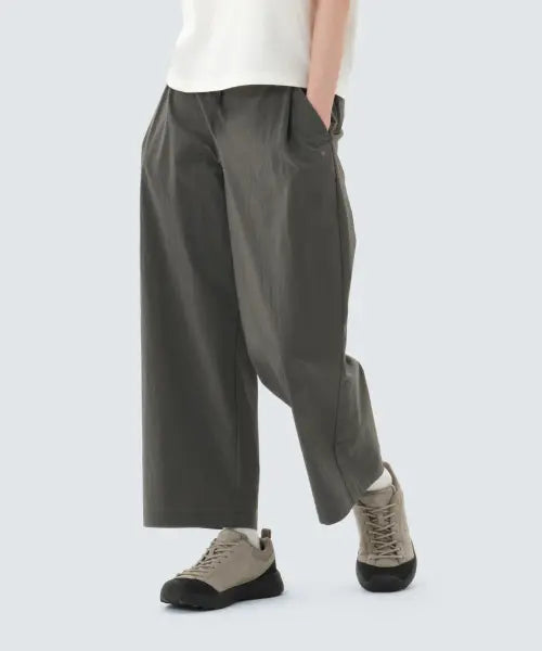 [SNOWPEAK APPAREL] Loot Women's Semi Wide Pants (S26MWRPT22) Rustic Khaki / 루트 여성 세미 와이드 팬츠 (S26MWRPT22) Rustic Khaki