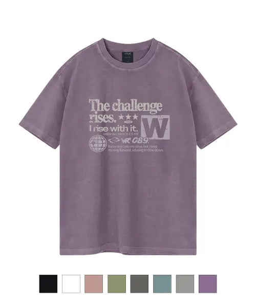 [WILDROCK] Challenge Pigment Overfit Half T-shirts / Challenge 피그먼트 오버핏 반팔 티셔츠 (크롭 포함)