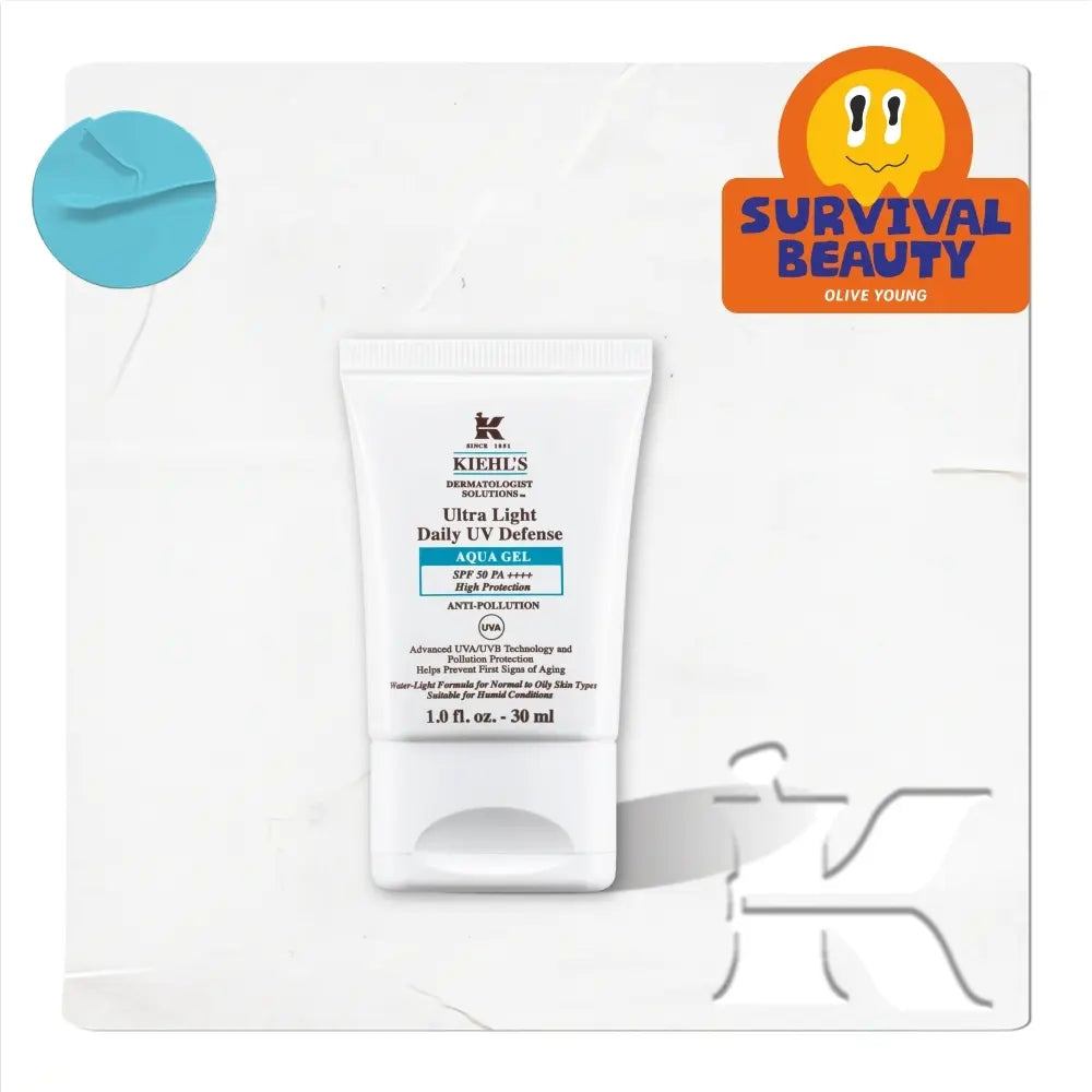 [KIEHLS] Kiehl's Ultra Light Daily UV Defense Aqua Gel SPF 50+ PA++++ 30ml/60ml / [쿨링자차] 키엘 울트라 라이트 데일리 유브이 디펜스 아쿠아 젤 30ml/60ml