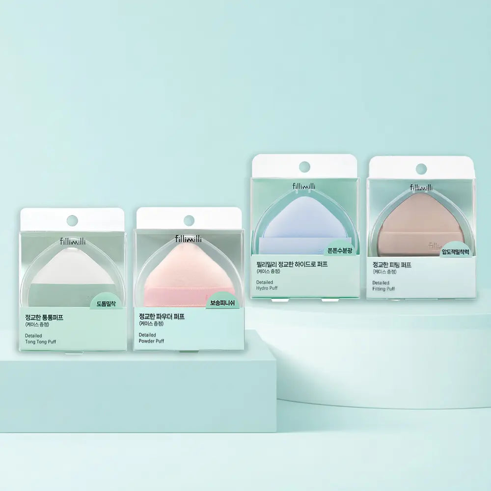 [Fillimilli] Fillimilli 4-Piece Large Puff Set (Precision Plump/Powder/Hydro/Fitting) / 필리밀리 빅사이즈 퍼프 4종(정교한 통통/파우더/하이드로/피팅)