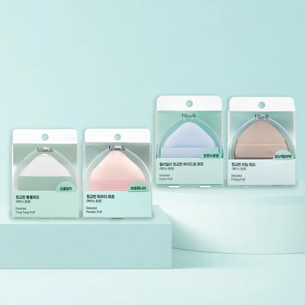 [Fillimilli] Fillimilli 4-Piece Large Puff Set (Precision Plump/Powder/Hydro/Fitting) / 필리밀리 빅사이즈 퍼프 4종(정교한 통통/파우더/하이드로/피팅)