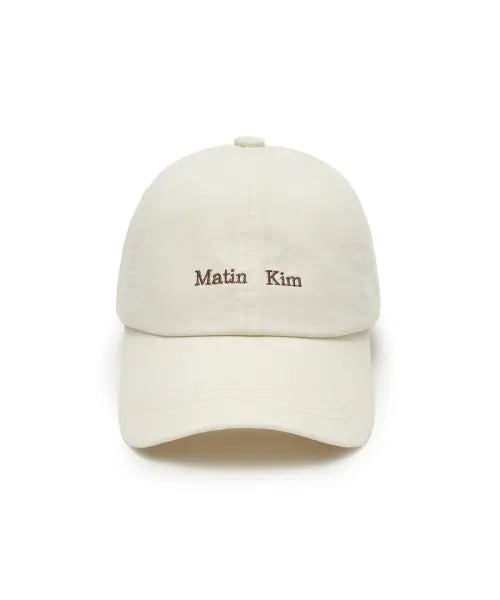 [MATIN KIM] MATIN MINI CLASSIC LOGO BALL CAP IN CREAM