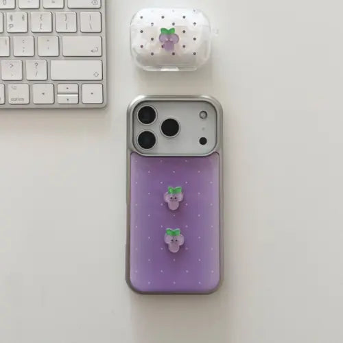[CASECREAM] Grape [Silver Epoxy Bumper Case] / 포도맛 [실버 에폭시 범퍼케이스]