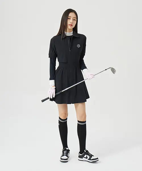 [GOLDEN BEAR] (W) Full-zip Collar Dress G5UAM26221BKX