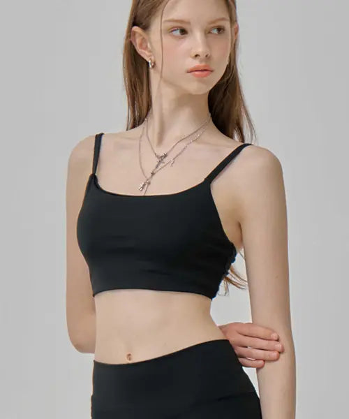 [VIKINI VENDER] Simple Line Basic Swim Top - Black / Simple Line 베이직 스윔 탑 - Black