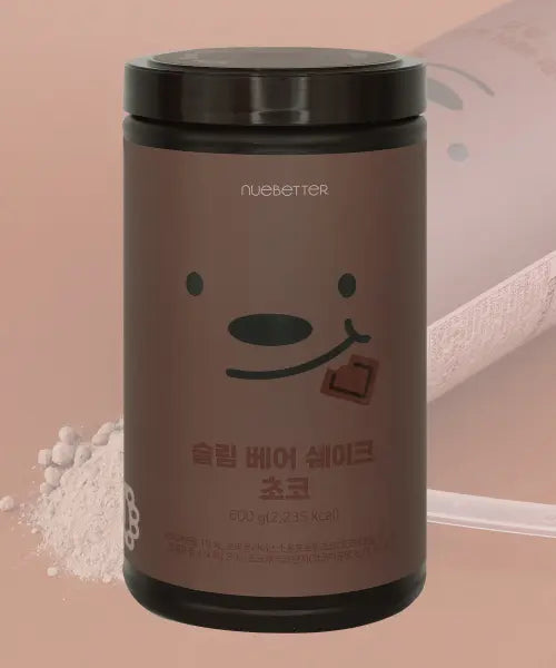 [NUEBETTER] Slim Bear Shake Protein Drink (Chocolate, 600g) / [MD추천] 슬림베어 쉐이크 대용량 단백질18g BCAA 체중조절 영양밸런스 초코 1통X600g