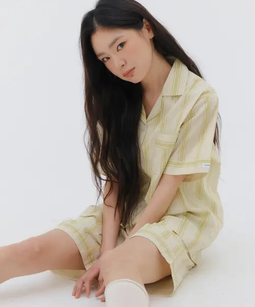 [OFFHOUR] Tiderhythm Jelly Sleep Short Pajama Set / 타이드리듬 젤리스 반팔 잠옷 세트