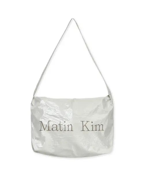[MATIN KIM] GLOSSY LIGHT TWO WAY BAG IN IVORY