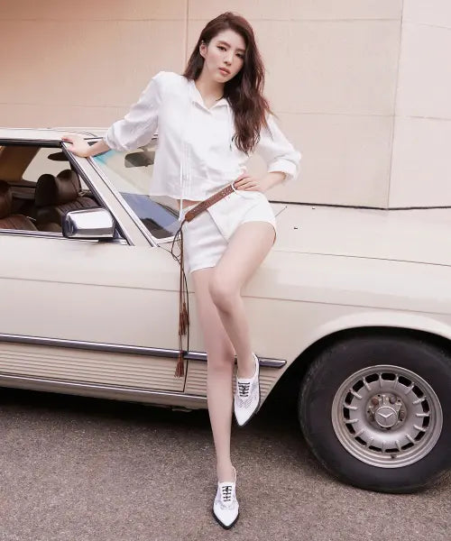 [MUSINSA STANDARD WOMAN] Women's Micro Denim Shorts [White] / 우먼즈 마이크로 데님 쇼츠 [화이트]