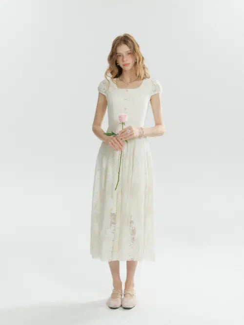 [SINCETHEN] Flua Lace Maxi Dress / 플루아 레이스 롱원피스