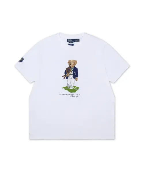 [POLO RALPH LAUREN] KNIT-T-SHIRT 26/1 JERSEY-WHITE / 윔블던 클래식핏 폴로 베어 티셔츠-화이트
