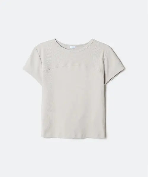 [SPAO] Cotton Spandex Cap Sleeve T-Shirt_SPRWG37G01 / [코튼스판] 캡소매 절개 반팔티_SPRWG37G01