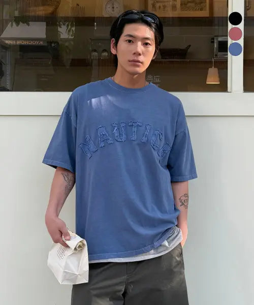 [NAUTICA] Arch Logo Pigment T-Shirt (3 Colors) / 아치 로고 피그먼트 티셔츠(3colors) NTS4836