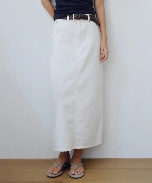 [URAGO] Denim H-line long skirt