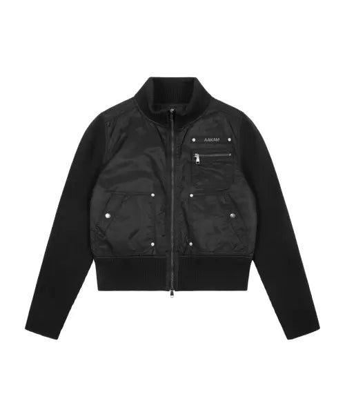 [AAKAM] Knitted Nylon Jacket (Black)