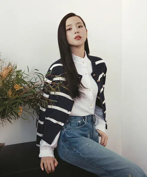 [TOMMY HILFIGER] Stripe Crewneck Cardigan / 스트라이프 크루넥 가디건 (T22G1KCD050WT20X1)
