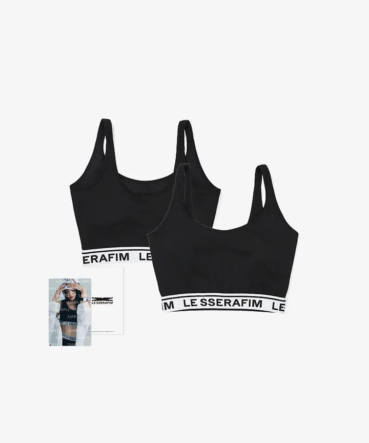 [LE SSERAFIM] Basic Bra Top (Black)
