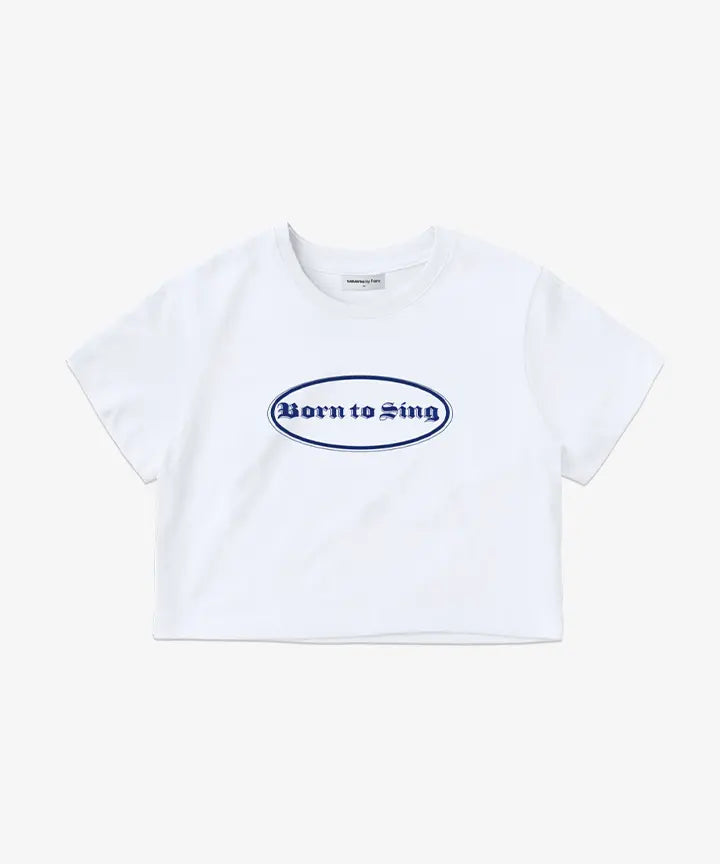 [KIM JUN SU] CROP S/S T-SHIRT (WOMEN) (WHITE)