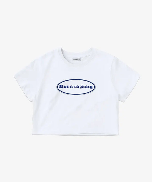 [KIM JUN SU] CROP S/S T-SHIRT (WOMEN) (WHITE)