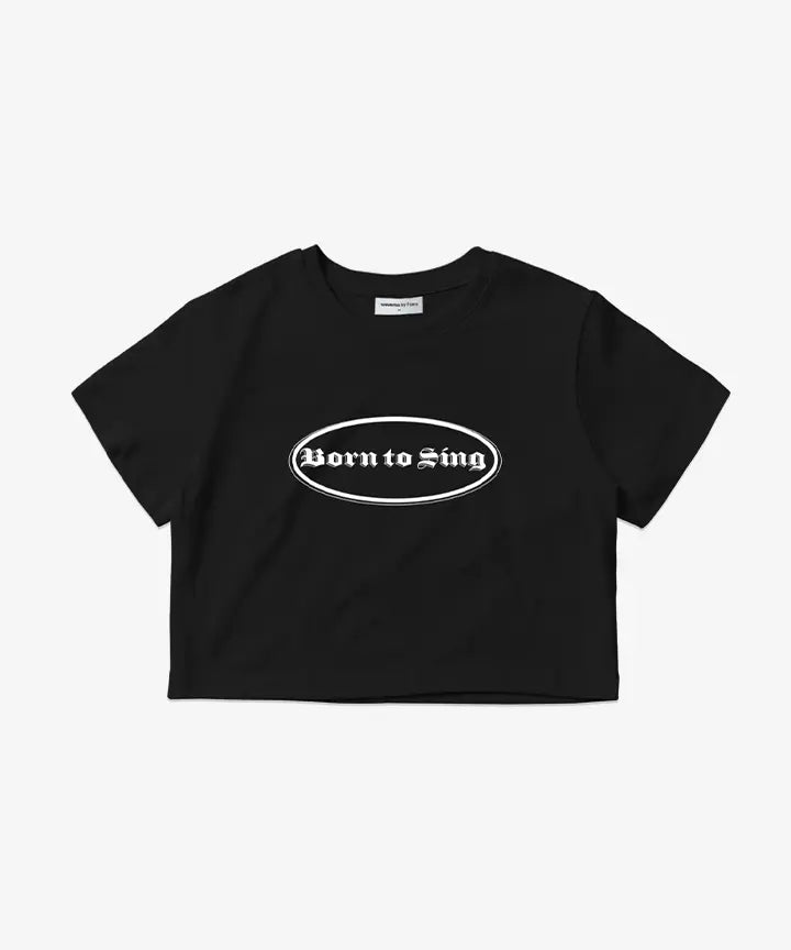 [KIM JUN SU] CROP S/S T-SHIRT (WOMEN) (BLACK)