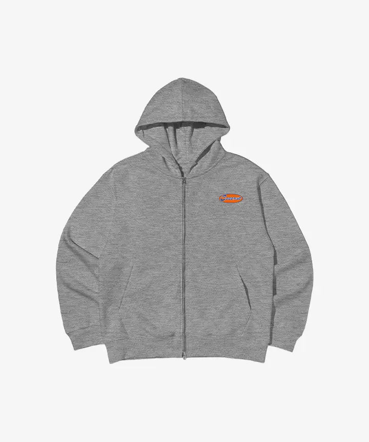 [KIM JUN SU] ZIP-UP HOODIE (M.GREY)
