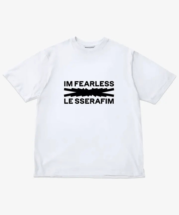 [LE SSERAFIM] OVERSIZED T-SHIRT (UNISEX) (WHITE)