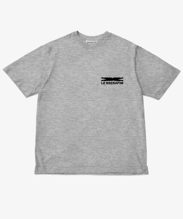 [LE SSERAFIM] OVERSIZED T-SHIRT (UNISEX) (M.GREY)