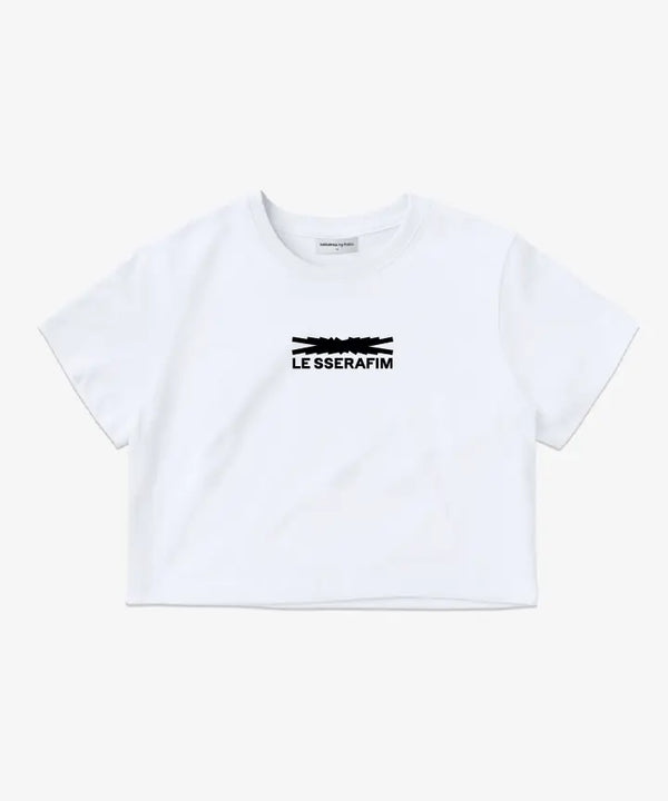 [LE SSERAFIM] CROP S/S T-SHIRT (WOMEN) (WHITE)