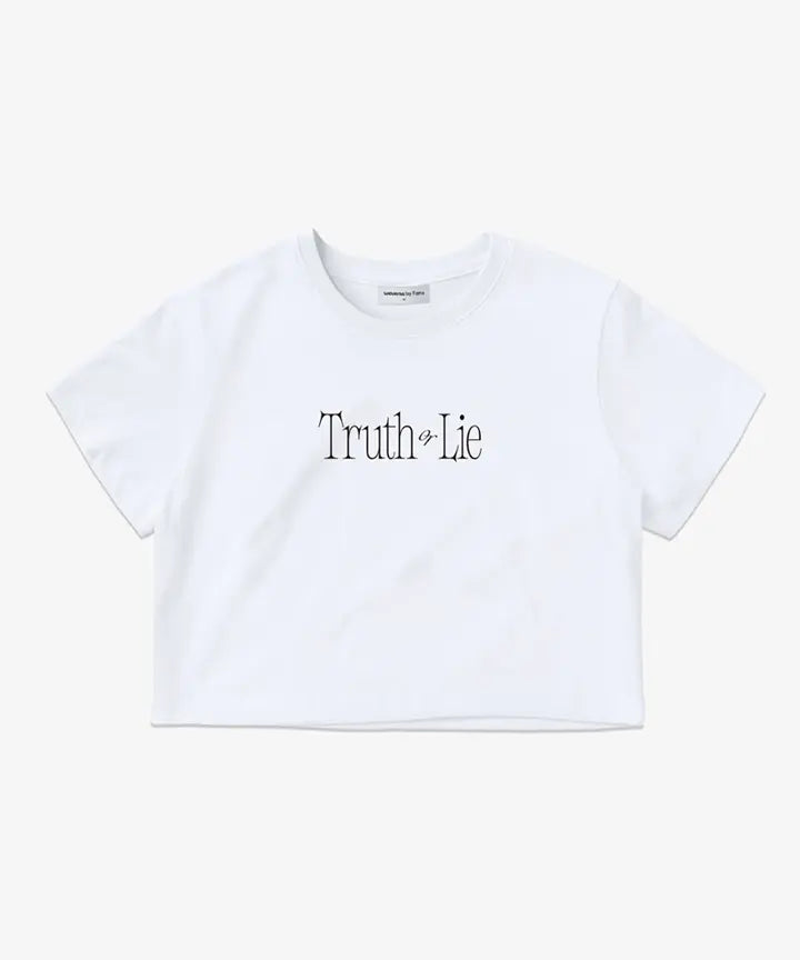 [HWANG MIN HYUN] CROP S/S T-SHIRT (WOMEN) (WHITE)