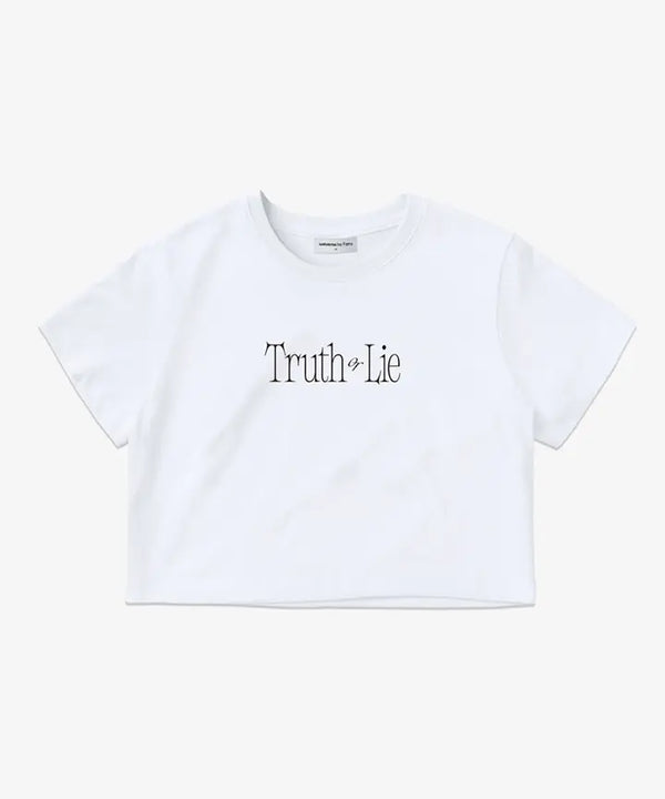 [HWANG MIN HYUN] CROP S/S T-SHIRT (WOMEN) (WHITE)