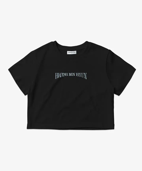 [HWANG MIN HYUN] CROP S/S T-SHIRT (WOMEN) (BLACK)