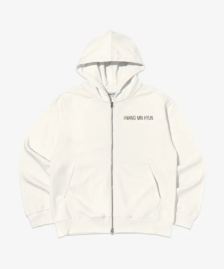 [HWANG MIN HYUN] ZIP-UP HOODIE (IVORY)