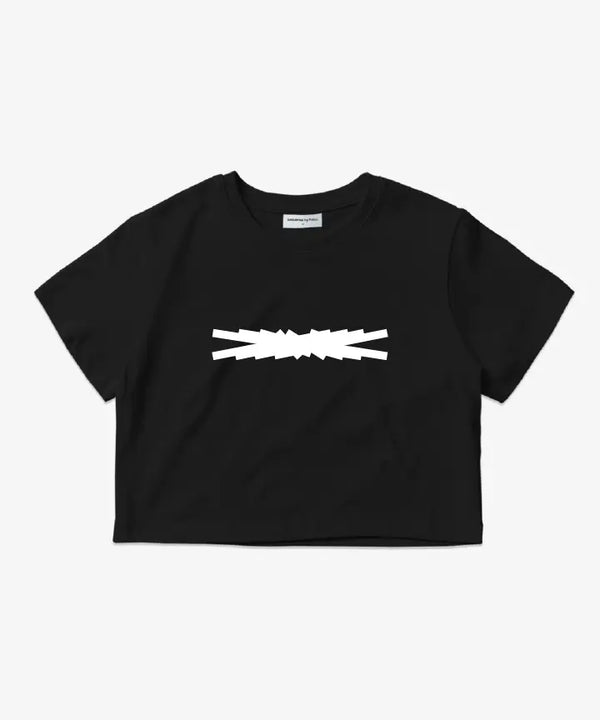 [LE SSERAFIM] CROP S/S T-SHIRT (WOMEN) (BLACK)