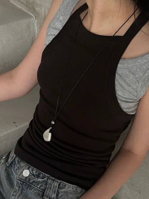[APOEM] Stone Drop Necklace