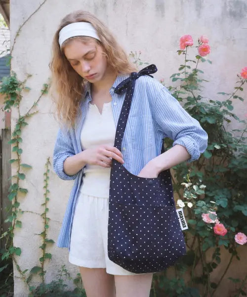 [MASMARULEZ] Snack eco crossbag_Dot denim