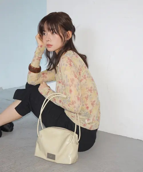 [SALBOL] COMPACT BAG [LEATHER LIGHT GREEN]