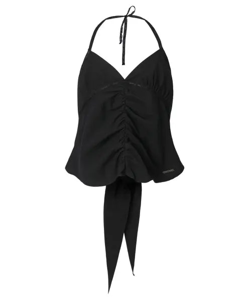 [INEGI] Open Back Ladder Blouse (black)