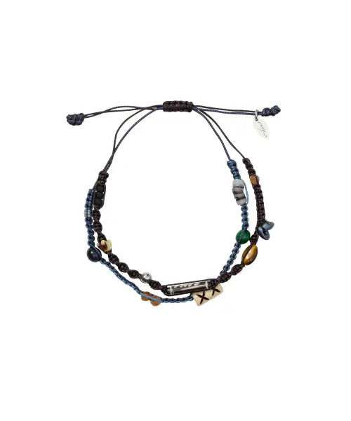 [AJOBYAJO] Wabisabi Knot Layered Bracelet [BLUE]