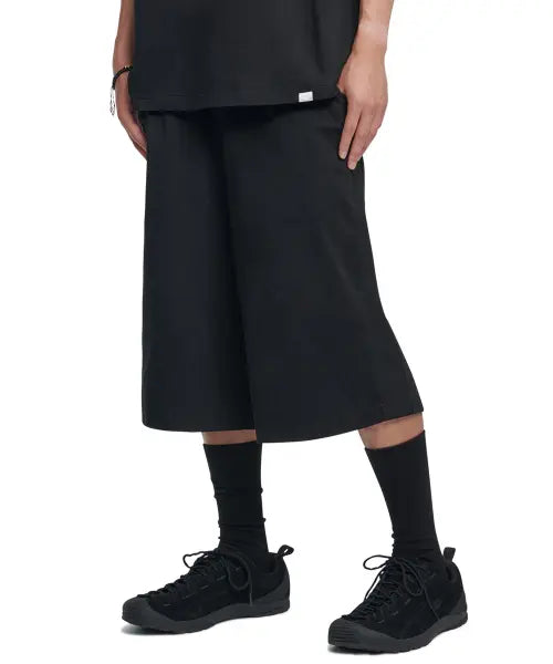 [NOMANUAL] W.B BERMUDA SWEATPANTS - BLACK