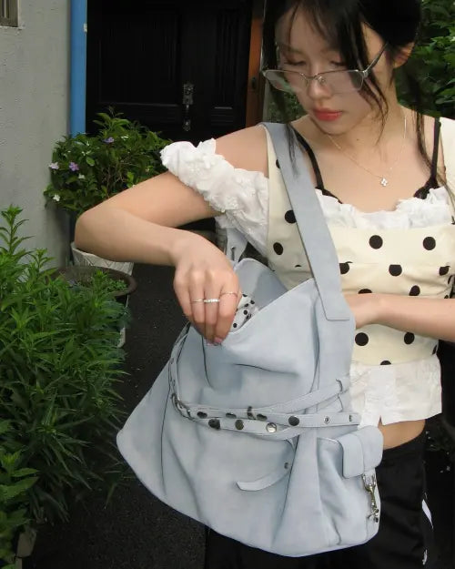 [YEOMIM] Yoon Beanu Soft Cargo Bag (Powder Blue) / [×윤비누] soft cargo bag (powder blue)