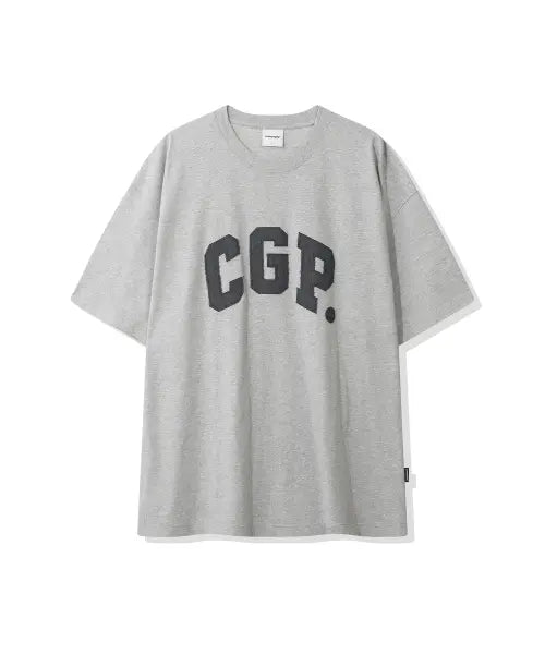 [CGP] CGP Arch Logo Extra Oversized Short Sleeve T-Shirt - Dark Grey / CGP 아치 로고 엑스트라 오버핏 반소매 티셔츠-다크 그레이