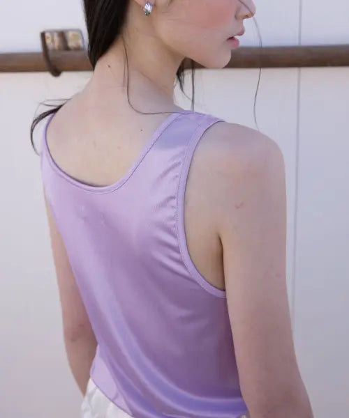 [MICHIKO LONDON KOSHINO] Silky Jersey Sleeveless Lavender / 실키 져지 슬리브리스 라벤더