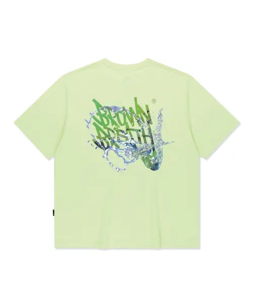 [BROWNBREATH] SPLASH TAG TEE - LIME