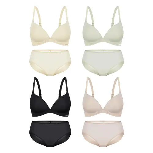 [WONDERBRA] 4 Set Fusing Volume Wire-Free Bra Panty Set / [4SET] 퓨징 볼륨 노와이어 브라팬티 세트